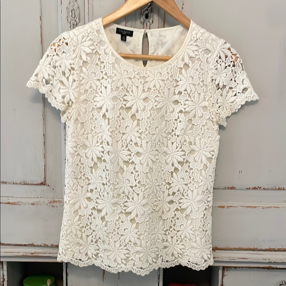 Lace White Floral Top